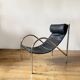 Omega chrome and leather armchair for Habitat 1980