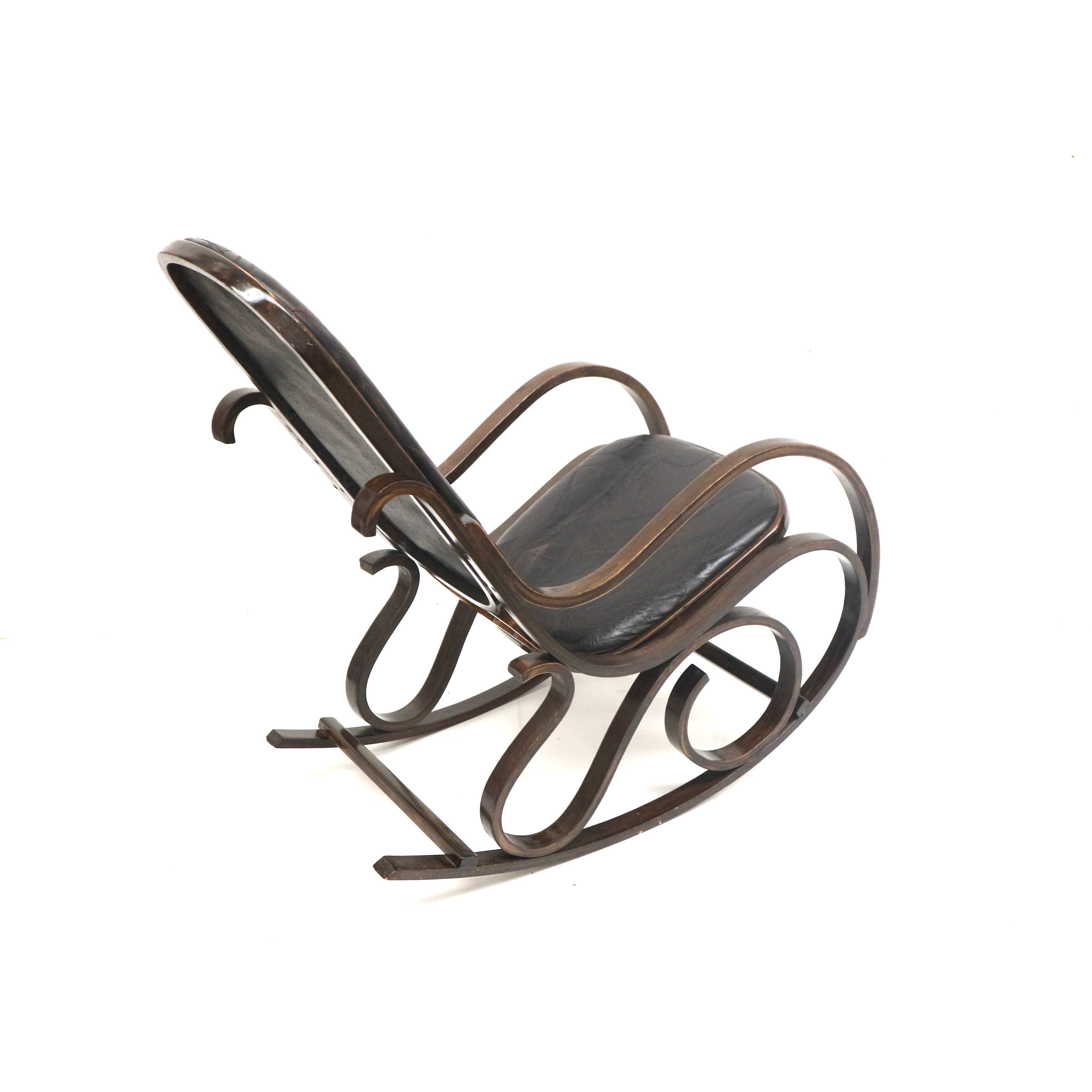 Rocking chair by Luigi Crassevig for Crassevig, Italy, 1970s