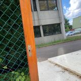 Vintage art deco concave wooden mirror 180cm