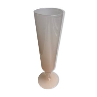 Powder pink opaline vase 60s