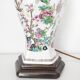Asian floral porcelain lamp base