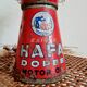 Red metal canister pot
