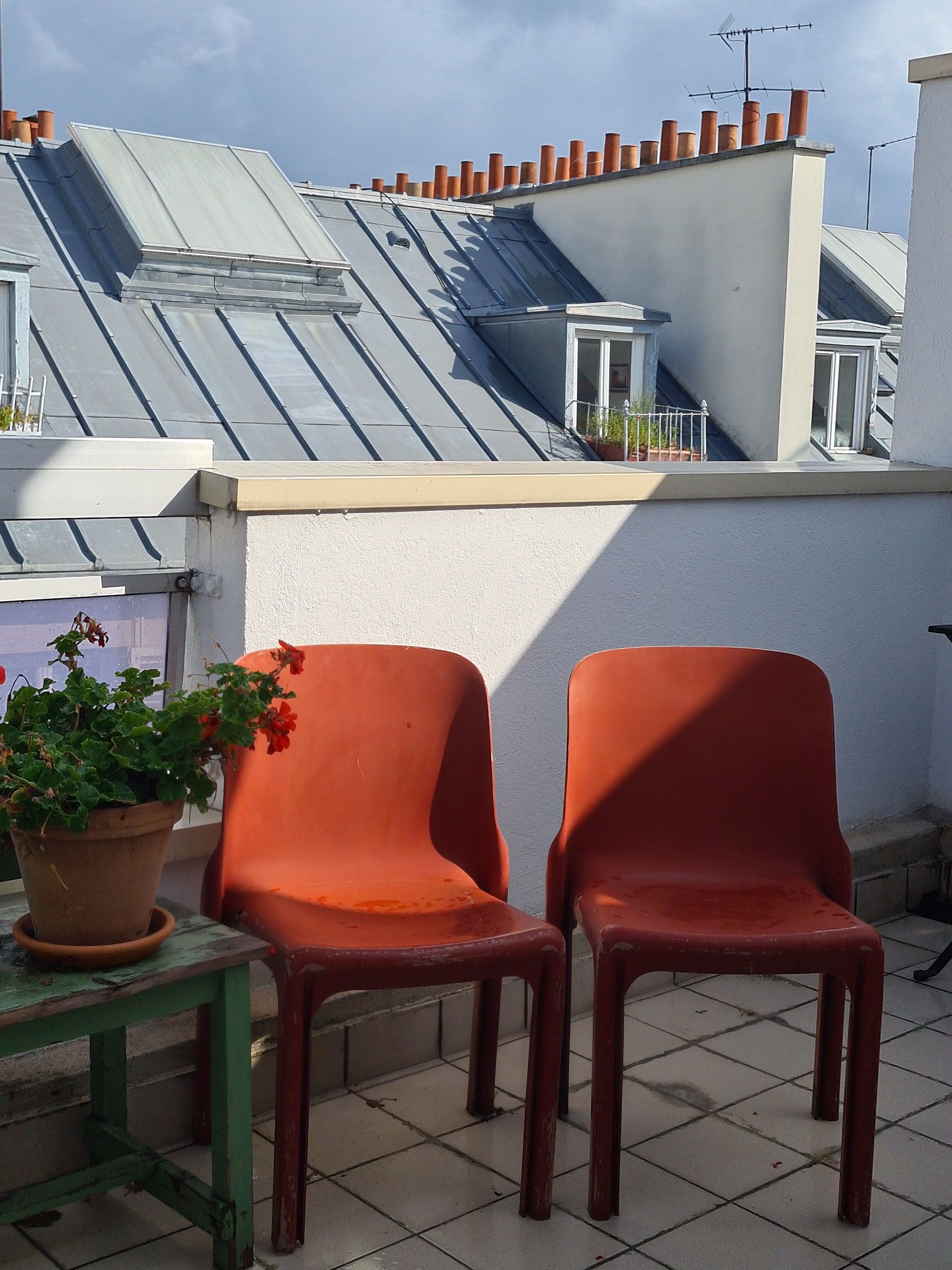 2 Artemide Selene chairs by Vico Magistretti