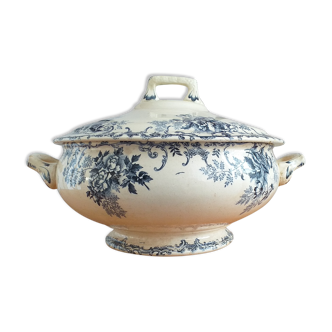 Porcelain soup pot iron earth H. Boulenger model Floréal