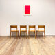 Mid century cherry wood dining chairs by Georg Leowald for Wilkhahn, Set of 4, Germany,1950s