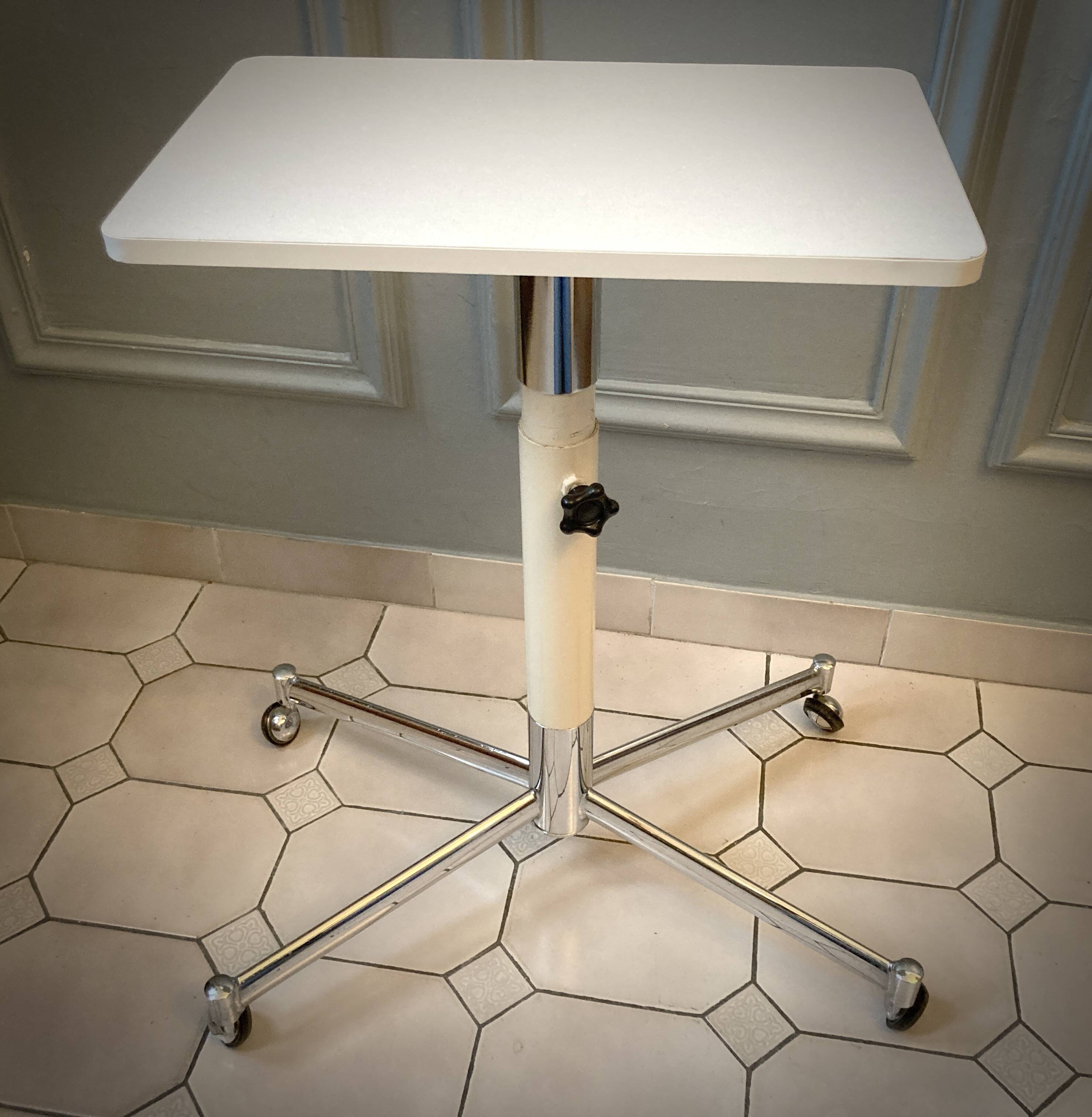 Side furniture with chrome wheels from the 60s