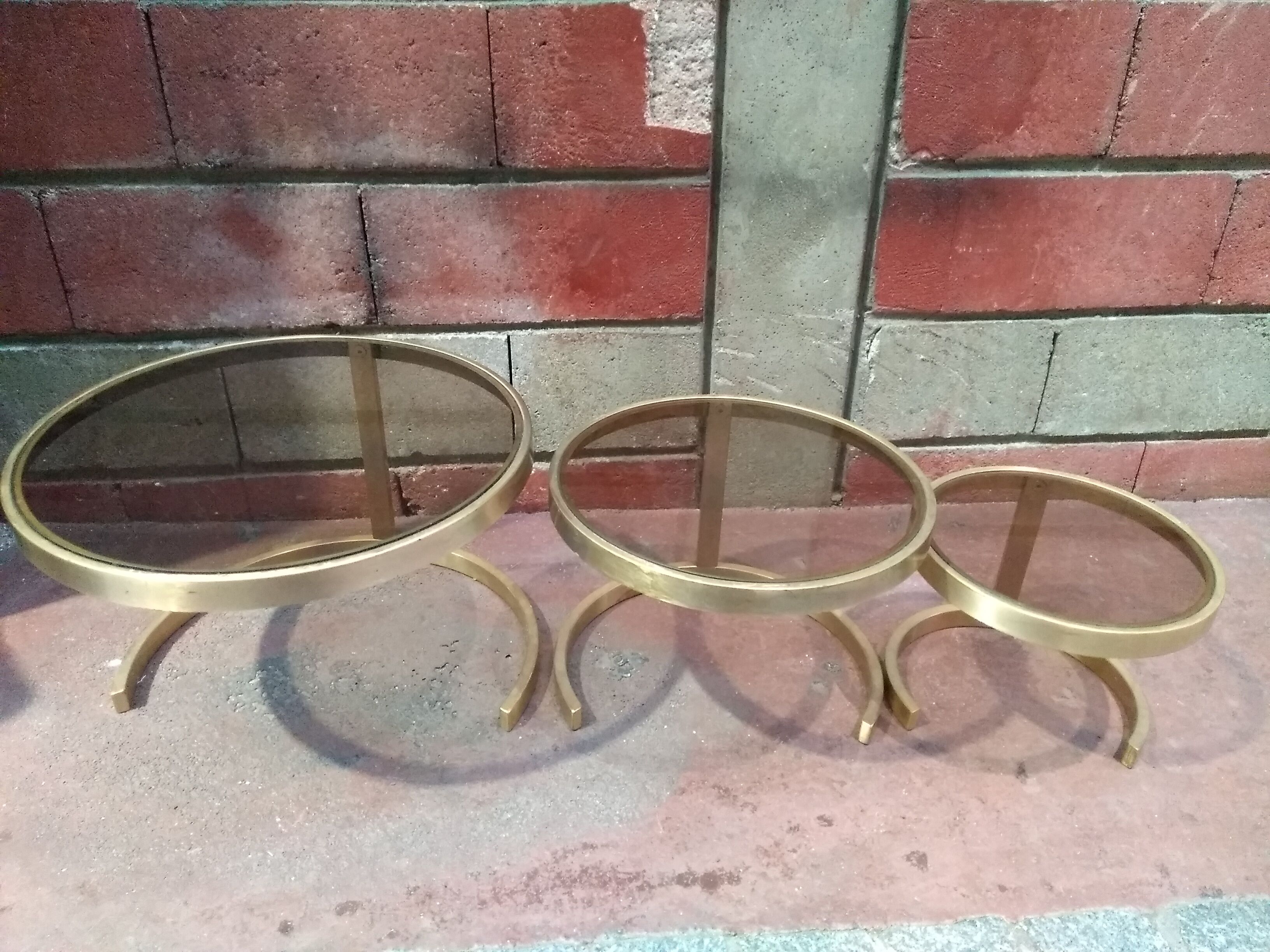 Tables giggle bronze and smoked glass