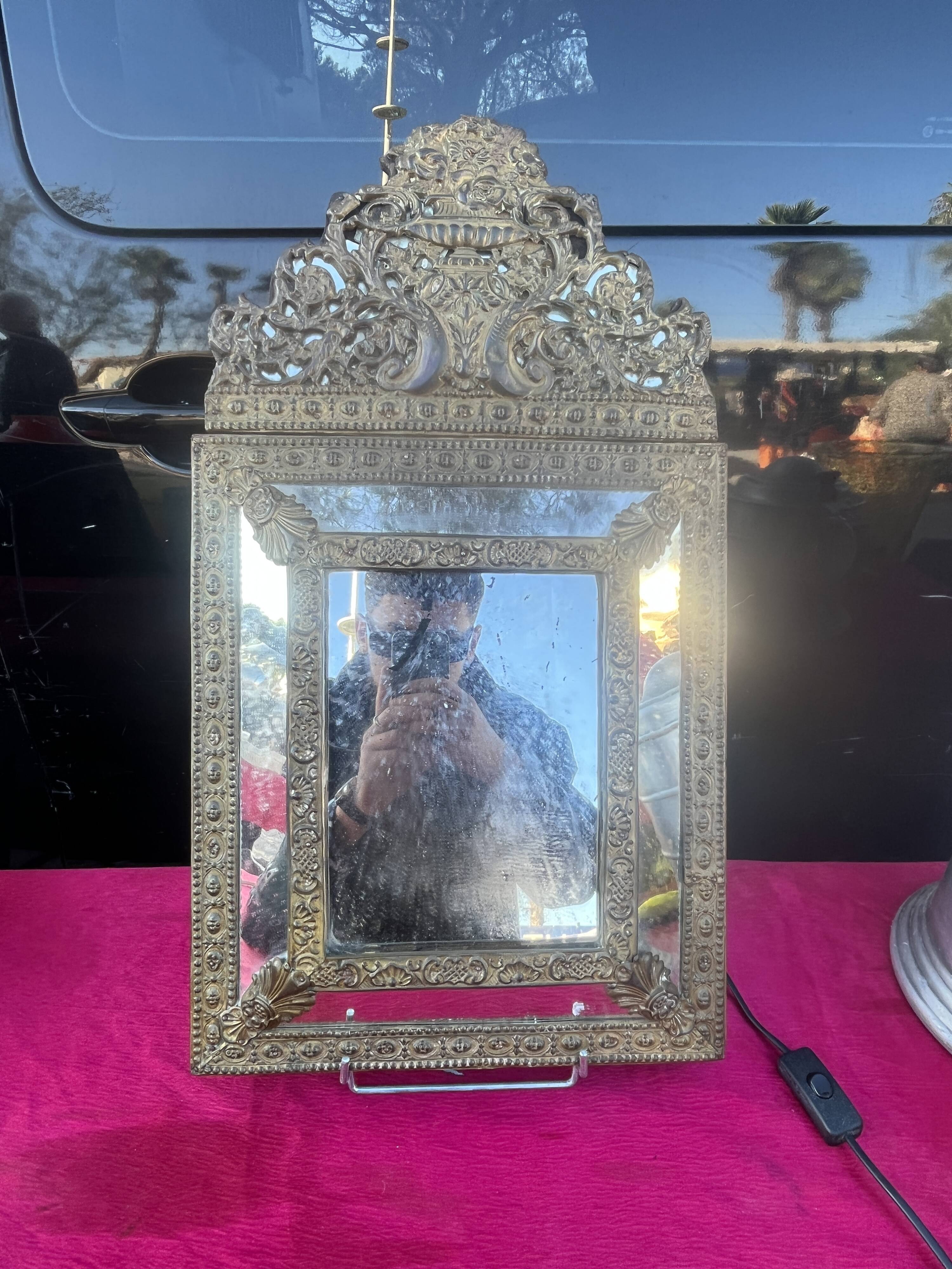 Napoleon III gilded pareclose mirror