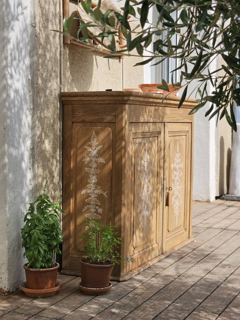 Solid oak sideboard top, hade made creation | elea