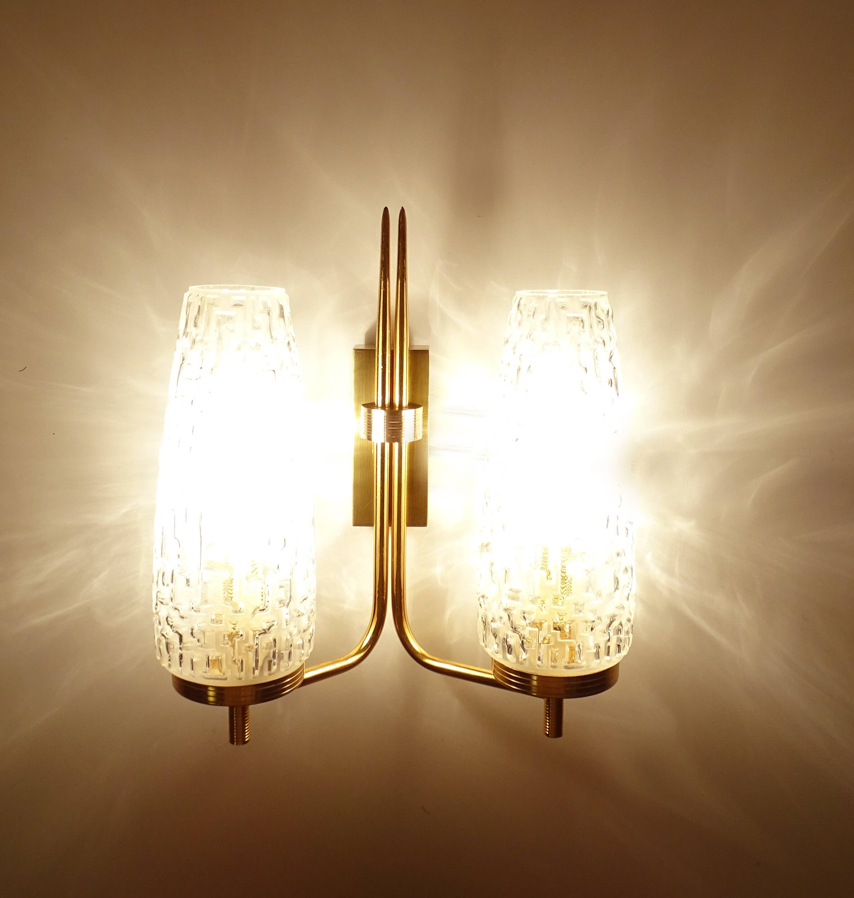Vintage Glass Wall Light