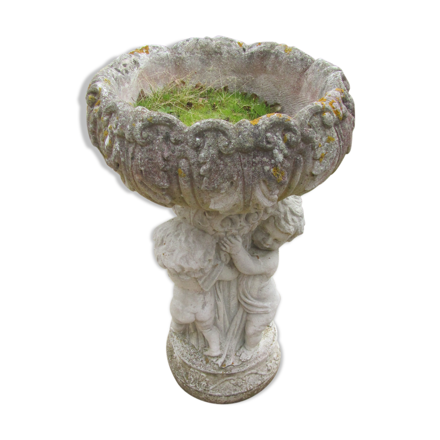 Vasque de jardin en pierre reconstituée ancienne | Selency