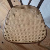 Bistro chair in wood and cannage