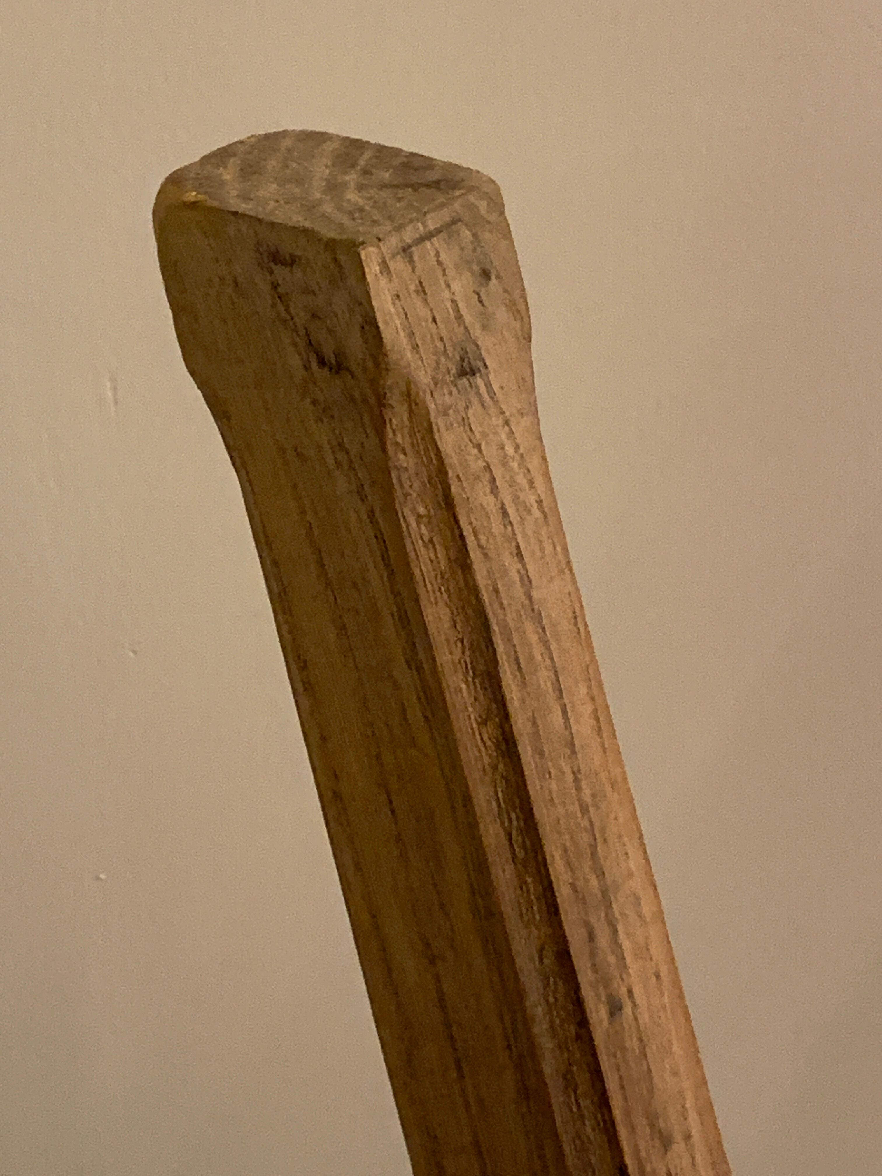 Pair of wooden stools rectangualaires, tripods and handicrafts