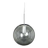 Limburg chrome pendant with clear glass ball, Germany, 1970s