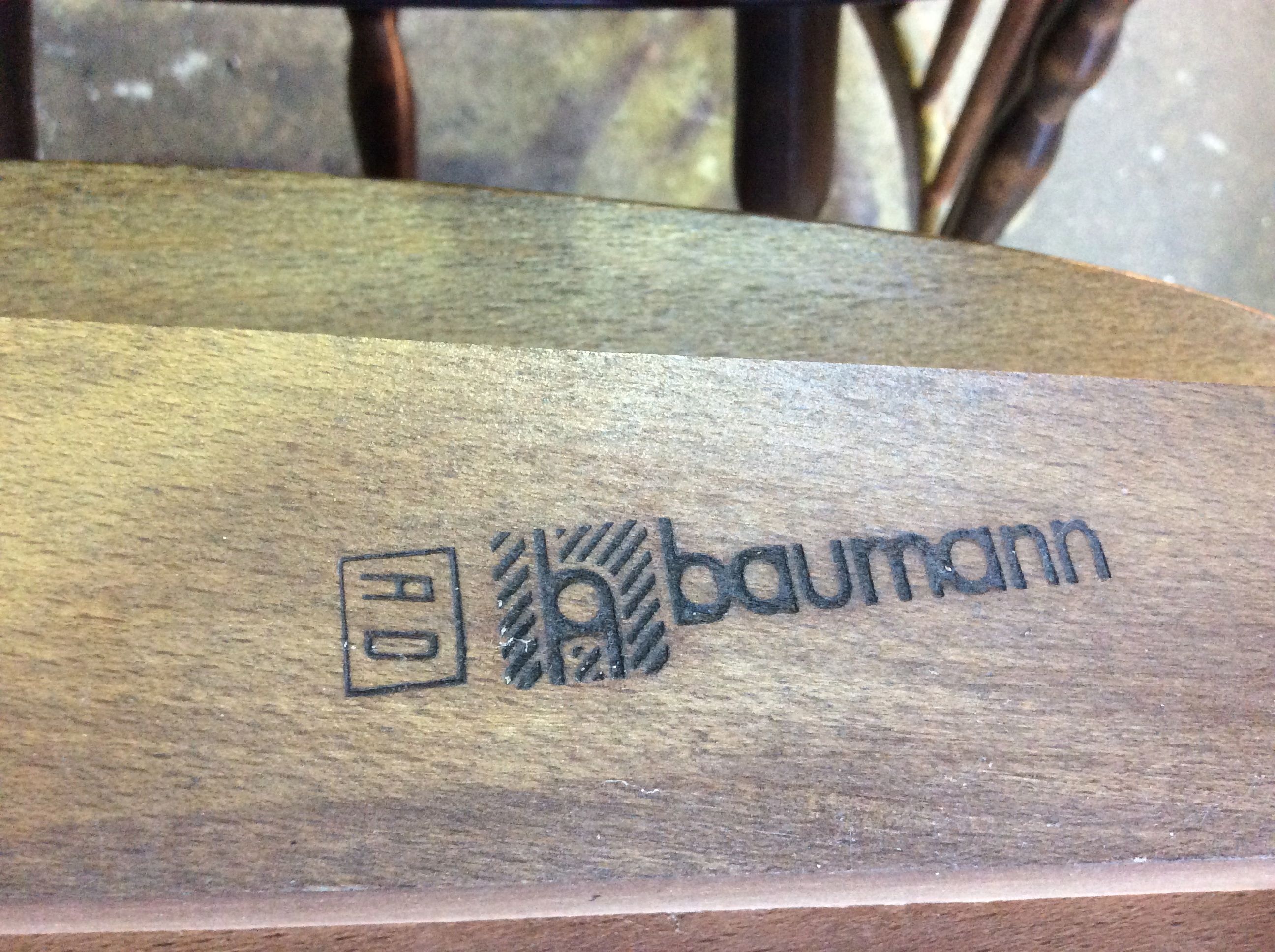 Set of 4 bar chairs stamped Baumann