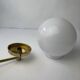 Antique brass & opaline pendant lamp vintage