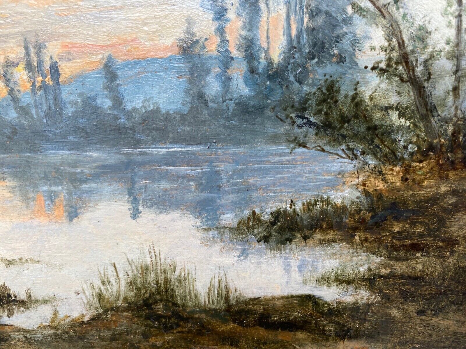 Oil on cardboard riveting nineteenth eugene labitte