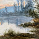 Oil on cardboard riveting nineteenth eugene labitte