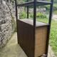 Bamboo and woven fibre shelving unit 1970