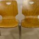 Pair of stackable chairs in Plywood plywood. Ref Leo.