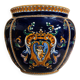 Gien: Glazed earthenware cache-pot with heraldic decoration – Renaissance style