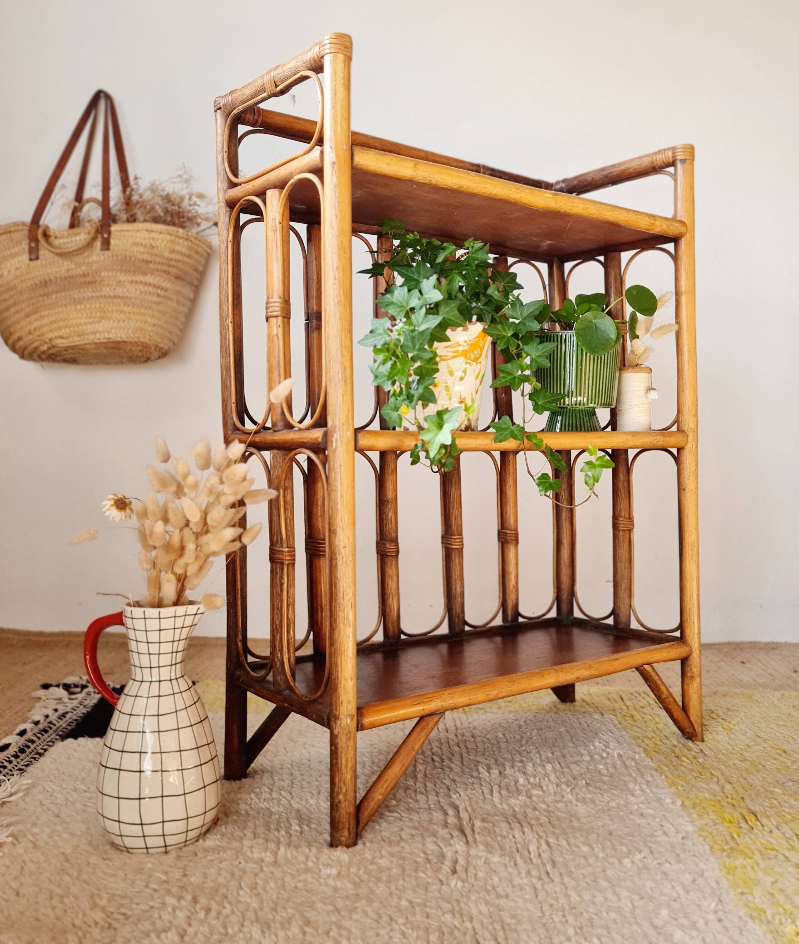 Antique bamboo shelf - bookcase