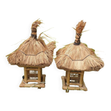 Pair of hut lamps