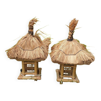 Pair of hut lamps