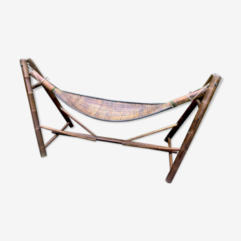 Bamboo hammock and its support