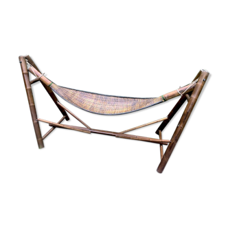 Bamboo hammock and its support