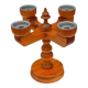 Rustic wooden candleholder by Jan Johnsson for Smålandsslöjd, Sweden, 1975