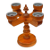 Rustic wooden candleholder by Jan Johnsson for Smålandsslöjd, Sweden, 1975