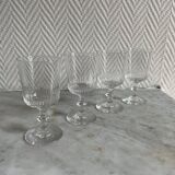 Set of four Baccarat organ model glasses