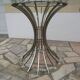 Table ronde en verre dans le goût de Gastone Rinaldi, 1970
