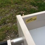 Chest of drawers vintage foot tulip white laquered (Gautier)