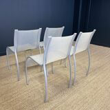 Set of 4 FPE chairs by Ron Arad for Kartell translucent grey 2000s Italy