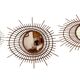 Set of 3 Rattan and Bamboo Mirrors, 1950s/60s