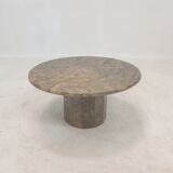 Round Italian Marble Coffee Table, 1980's