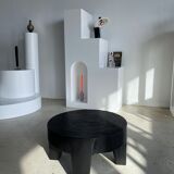 Coffee table en bois massif monoxyle noir