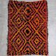 Tapis vintage géométrique Tulu en laine années 1960