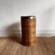 Rattan Brass Umbrella stand basket  Gabriella Crespi