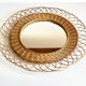 Miroir soleil en rotin vintage