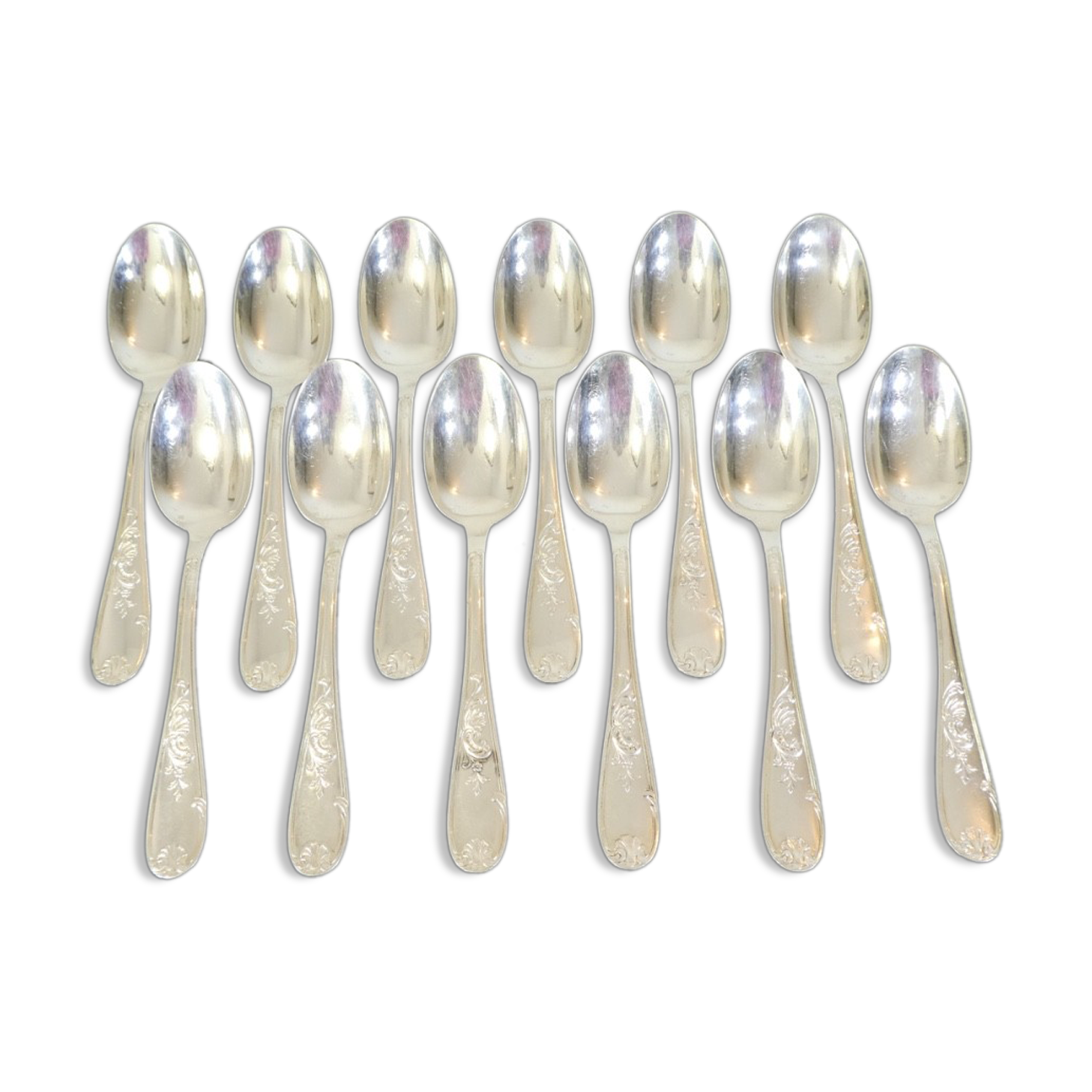 12 large spoonfuls in silver metal LOUIS XV Style MARLY