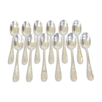 12 large spoonfuls in silver metal LOUIS XV Style MARLY
