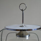 Marble and silver cheese platter