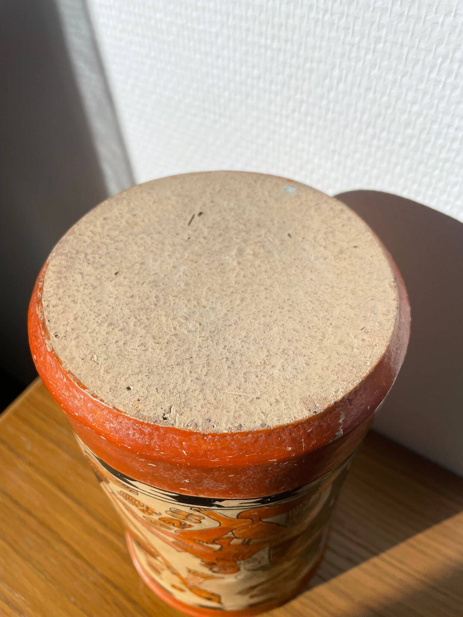 Handcrafted reproduction of Mayan vase / pottery