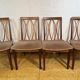 Mid century retro vintage teak and cloth dining chairs by GPlan 1970