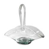 Glass and tin basket
