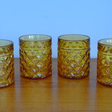 Set of 4 Pernod amber glasses