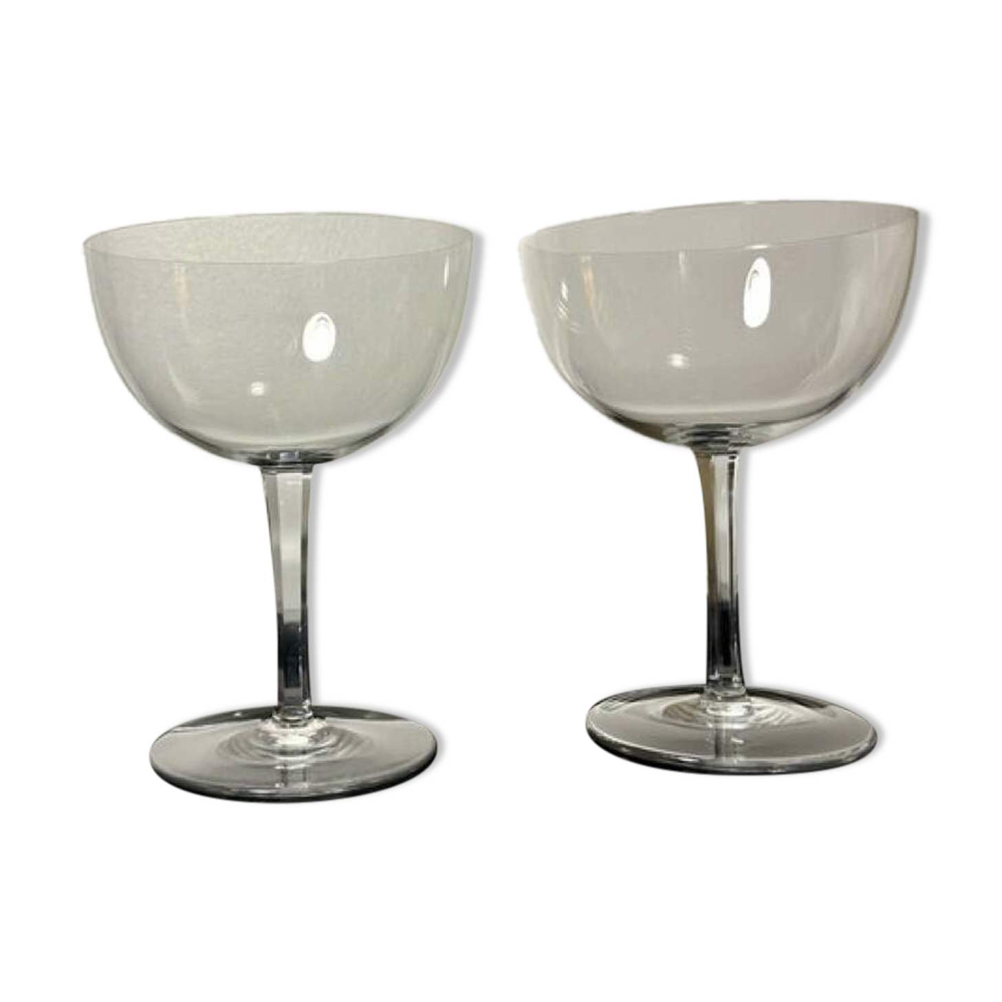 2 tasting champagne glasses Baccarat